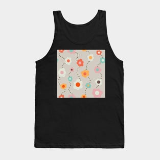 Vintage Daisy Repeat Pattern Tank Top